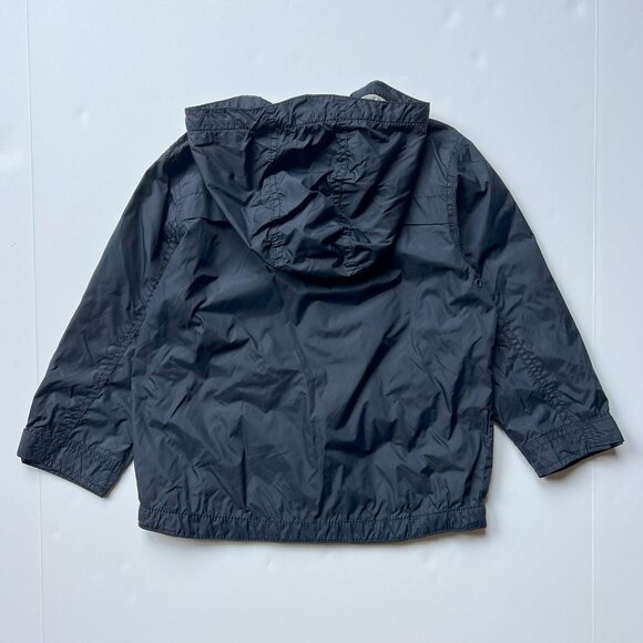 BABY GAP Rain Jacket Full Zip Hoodie Windbreaker Size 5 yrs NAVY Fully Lined EUC - Picture 2 of 10